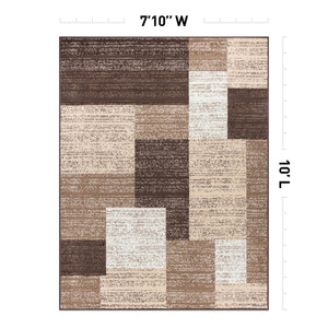 Contemporary Distressed Geometric Area Rug