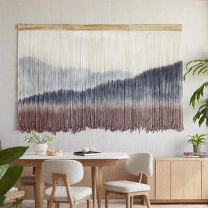 Extra Large Mountain Dip-Dye Macrame Wall Hanging