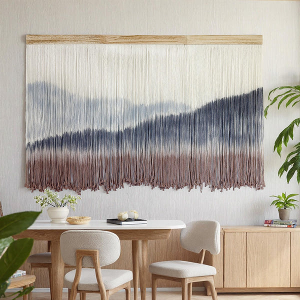 Extra Large Mountain Dip-Dye Macrame Wall Hanging