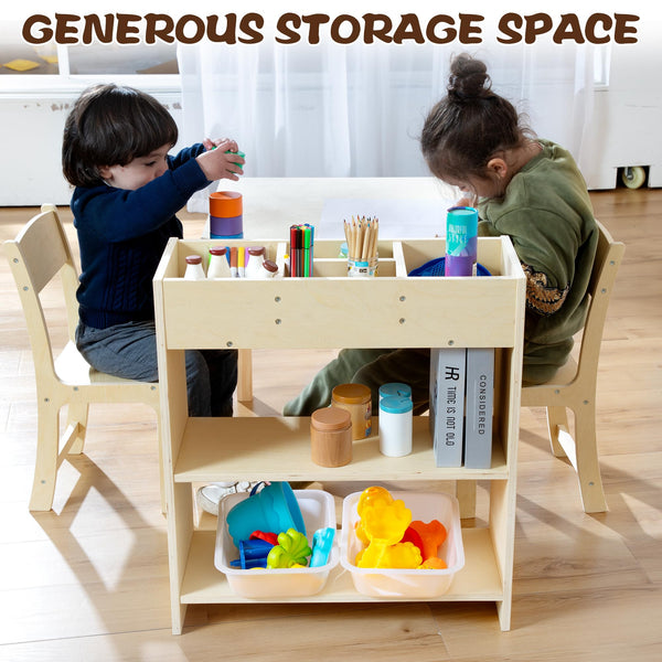 Kids Art Table and Chair Set with Storage
