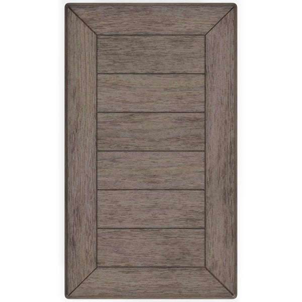 Farmhouse Chairside End Table with Charging Station and Drawer