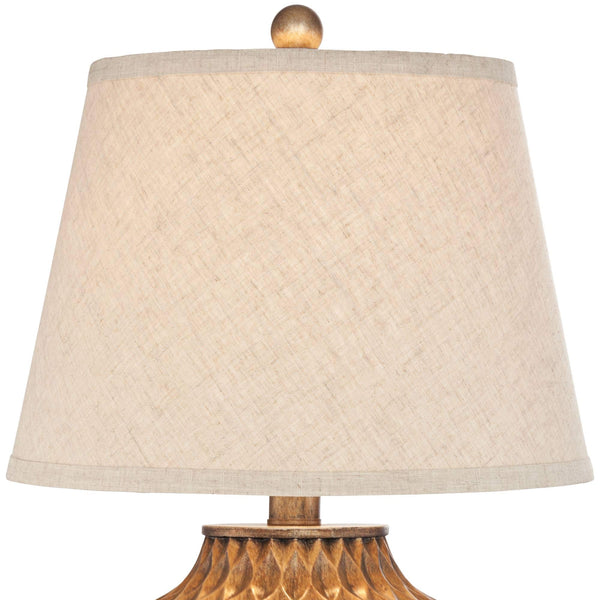 Bronze Urn Accent Table Lamp with Drum Shade