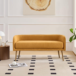 Upholstered Bedroom Bench with Metal Frame