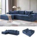 L-Shaped Modular Sectional Sofa with Chaise – Deep Seat, Corduroy, No Assembly