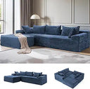 L-Shaped Modular Sectional Sofa with Chaise – Corduroy, Deep Seat, No Assembly