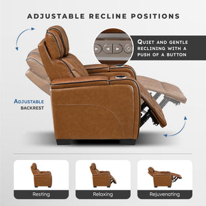 Power Reclining Sofa with Heat, Massage & Wireless Charging