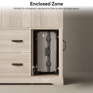 4-Door Wardrobe Closet with Drawers, Shelves & Hanging Rod – 70" Tall