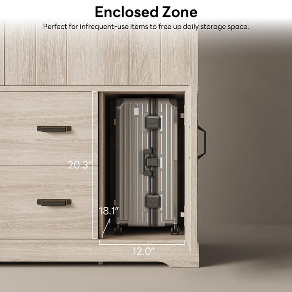 4-Door Wardrobe Closet with Drawers, Shelves & Hanging Rod – 70" Tall