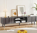 62-Inch TV Stand with Storage – Mid-Century Modern Media Console