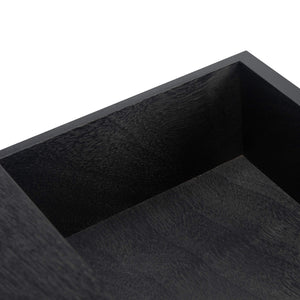 Contemporary Black Accent Table with Drawer