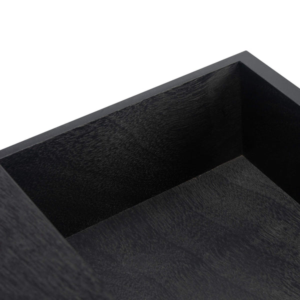 Contemporary Black Accent Table with Drawer