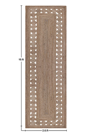 Handmade Braided Jute Runner Rug – 2'6" x 24'