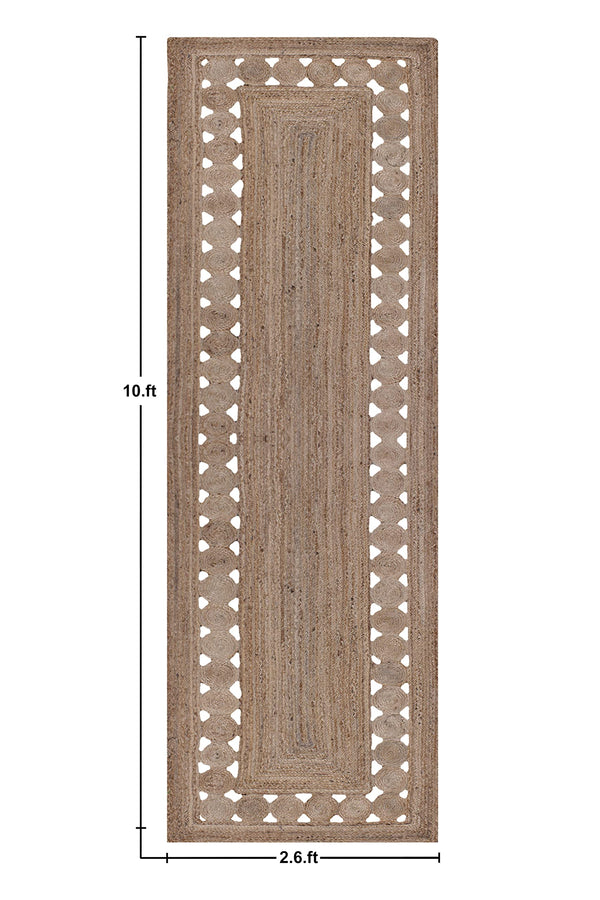 Handmade Braided Jute Runner Rug – 2'6" x 24'