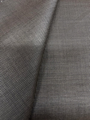 Merino Wool Suiting Fabric – Tan Khaki & Light Brown Micro Check
