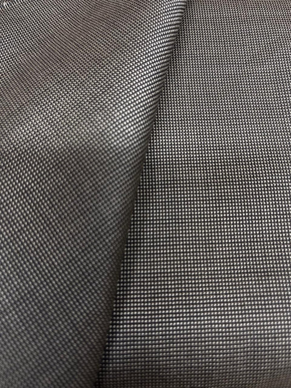 Merino Wool Suiting Fabric – Tan Khaki & Light Brown Micro Check