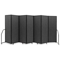 7-Panel Foldable Room Divider Privacy Screen with Wheels