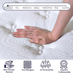 King Mattress 14 Inch Euro Top Hybrid Pocket Spring
