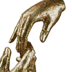 Loving Hands Resin Table Sculpture – Gold