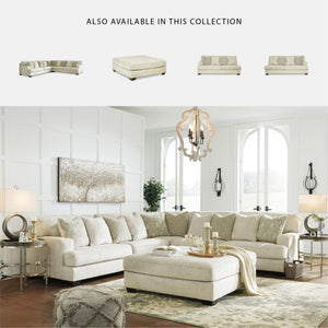 Beige Microfiber L-Shaped Sectional Sofa with Reversible Cushions