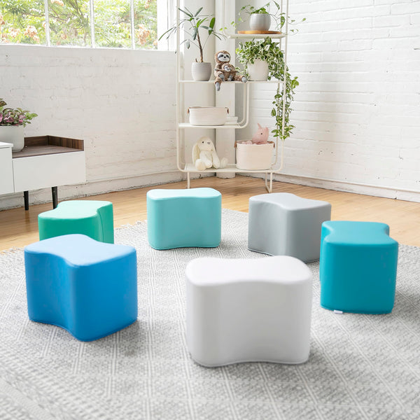 Toddler Modular Foam Stool Set – 6-Piece Flexible Seating