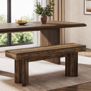 Farmhouse Wooden Dining Bench 47-Inch