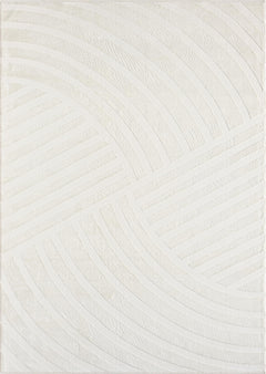 Cream Geometric Area Rug – Modern Soft Indoor Rug
