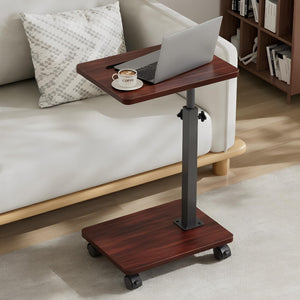 C-Shaped TV Tray Table with Adjustable Height & 360° Swivel