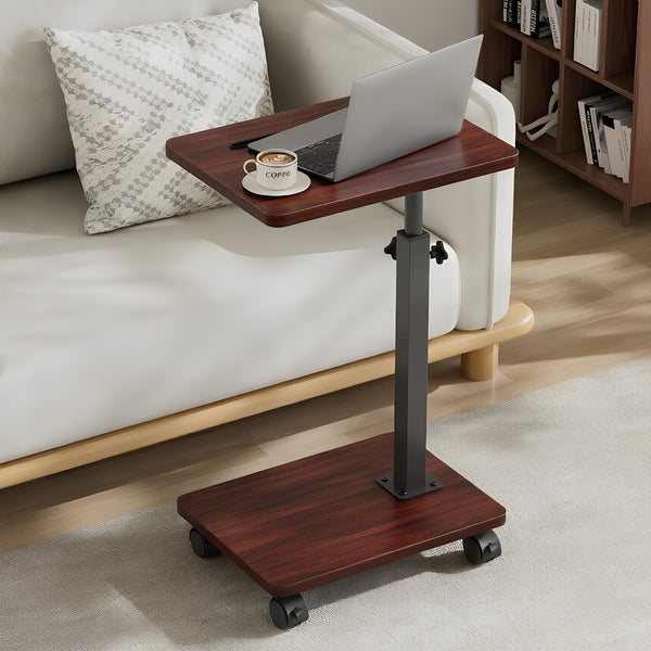 C-Shaped TV Tray Table with Adjustable Height & 360° Swivel