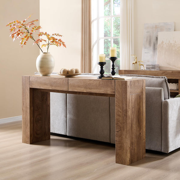 63-Inch Entryway Console Table with Drawers