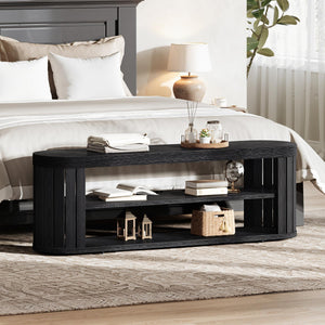 47" 2-Tier Shoe Storage Bench