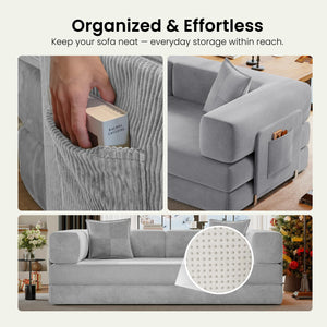 78.8" Convertible Futon Sofa Bed