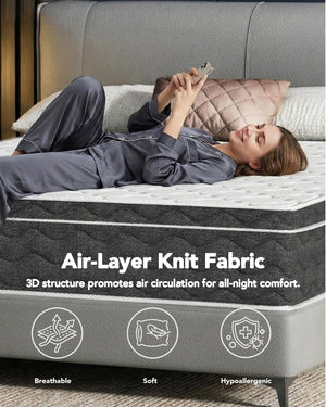 Hybrid Mattress with Cooling Gel Memory Foam