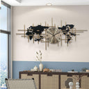 46-Inch Large Metal Wall Clock – Silent, Frameless, Battery Operated