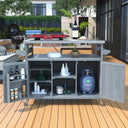 Rolling Outdoor Grill Cart with Storage