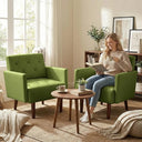 PU Leather Tufted Accent Armchair