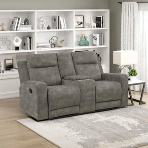 Double Reclining Loveseat with Storage Console & Cup Holders
