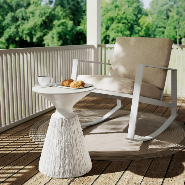 Mushroom Round Concrete Outdoor Side Table