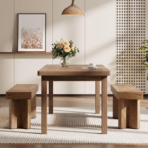 Farmhouse Wooden Dining Bench 47-Inch