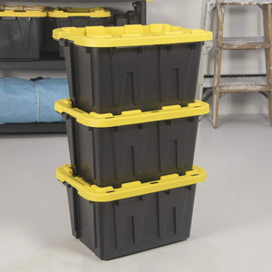 Heavy Duty Stackable Storage Bins with Lids – 5 & 12 Gallon
