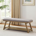 45" Upholstered Storage Bench with Shoe Rack