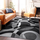 Modern Circles Area Rug 5'3" x 7'3" – Polypropylene, Multi-Color Options