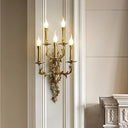 Brass Wall Sconce Mid Century Art Deco Candlestick Light