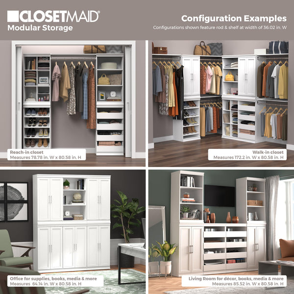 Modular Storage Shelf Unit with 3 Adjustable Shelves