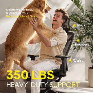 Ergonomic Office Chair with Footrest & Mesh Back