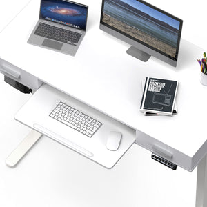 48-Inch Electric Height Adjustable Standing Desk with Keyboard Tray & 2 Drawers