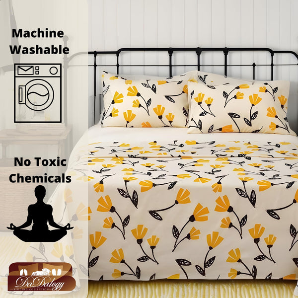 Floral Bed in a Bag Set – Yellow Fleur Botanical Tulips (12-Piece)