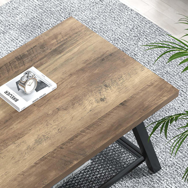 47" 2-Tier Coffee Table with Storage