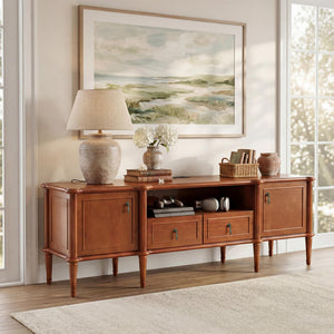63" TV Stand with Power Outlet & Storage