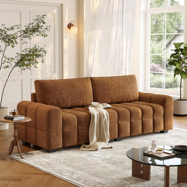 Modern 3-Seater Chenille Sofa Couch