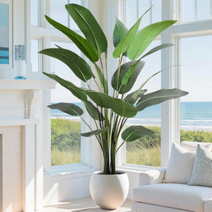 Artificial Bird of Paradise Tree — Large Faux Tropical Indoor Plant